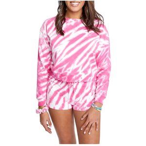 🎁 Sundown By Splendid Jada Tie Dye Sweatshirt In Jasmine
